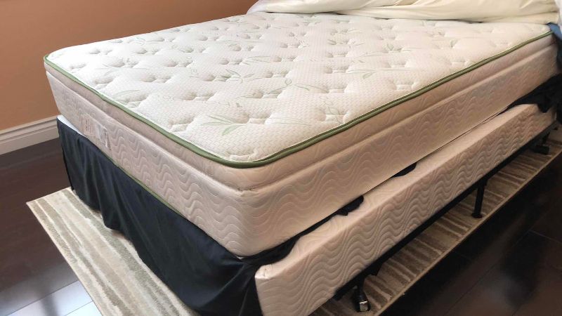 Photo 1 of BED AND FRAME WITH BAMBOO MATTRESS, BEDDING INCLUDED