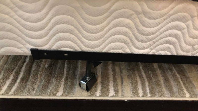 Photo 1 of BED AND FRAME WITH BAMBOO MATTRESS, BEDDING INCLUDED