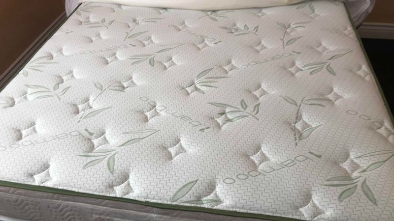 Photo 1 of BED AND FRAME WITH BAMBOO MATTRESS, BEDDING INCLUDED