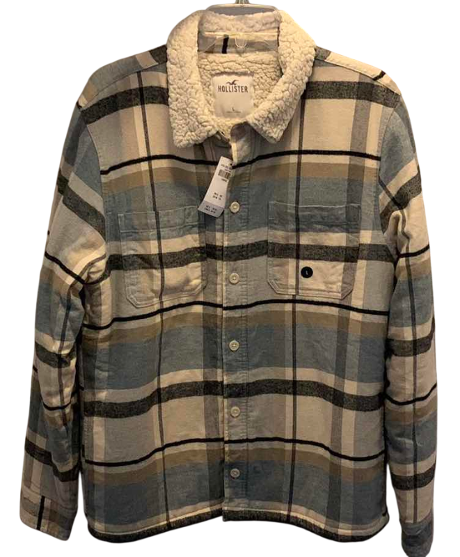 Photo 1 of HOLLISTER PLAID FLANNEL SHERPA LINED SIZE L NWT