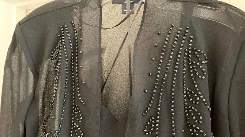 Photo 1 of R&M RICHARDS BEADED SLEEVELESS DRESS WITH SHEER BEADED SHAW SIZE 6P