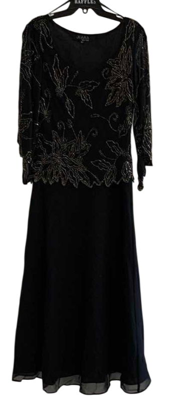 Photo 1 of JKARA BEADED BLACK DRESS SIZE 6P
