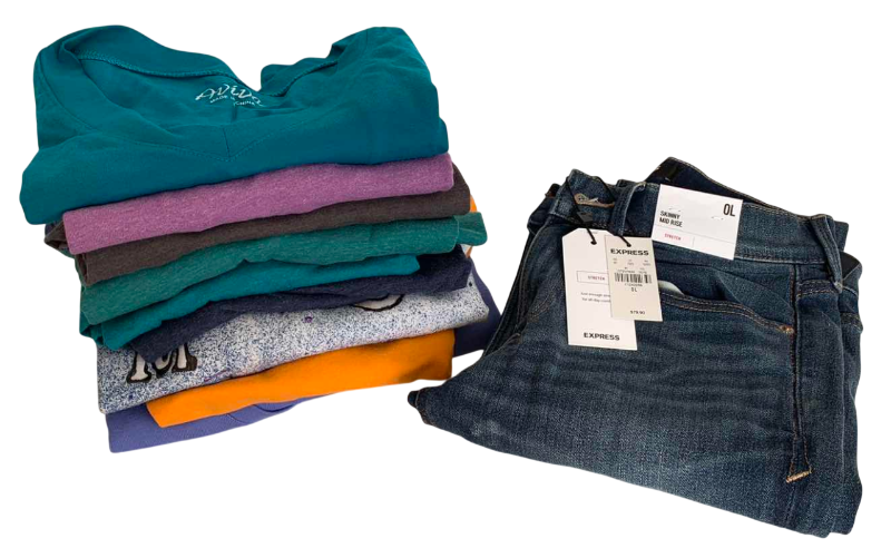 Photo 1 of SORRY SLEEVE SHIRTS SIZE XS-XL & NWT EXPRESS JEANS SIZE 0L