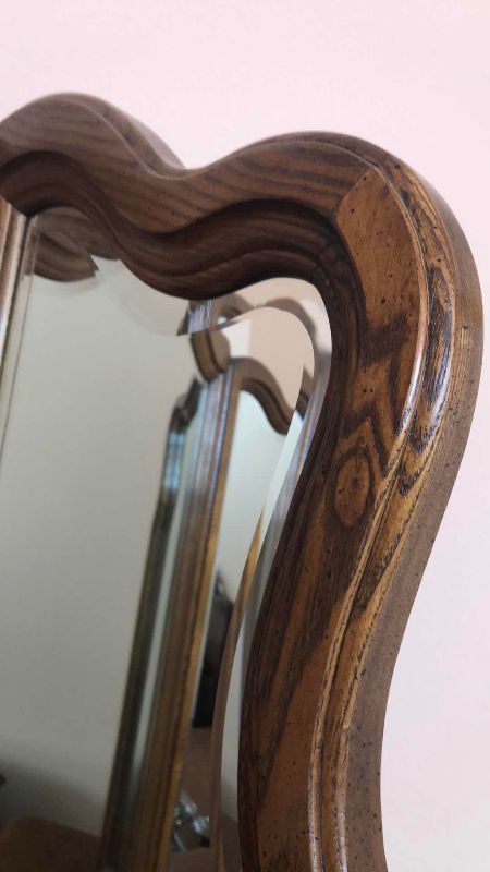 Photo 1 of STANLEY FRENCH PROVINCIAL STYLE TRIPLE DRESSER WITH TRI-FOLD MIRROR 73” X 19” H 84”