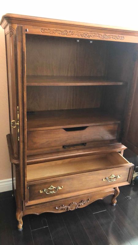 Photo 1 of STANLEY FRENCH PROVINCIAL STYLE TELEVISION AMOIRE 40” X 20” H 63”