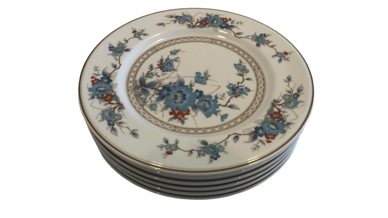 Photo 1 of 6 VINTAGE NORITAKE VERSATONE BLEUFLEUR SALAD PLATES