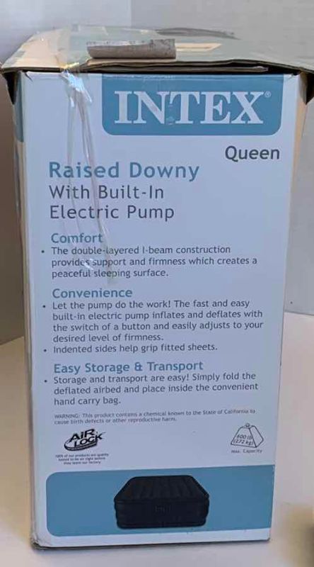 Photo 1 of INTEX RAISED DOWNY QUEEN AIR MATTRESS NIB