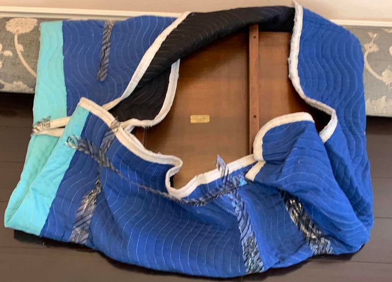 Photo 1 of VINTAGE GEORGIAN STYLE INLAID BLONDE MAHOGANY DOUBLE PEDESTAL DINING TABLE 76” X 41” X 30”H MAITLAND & SLASCOE