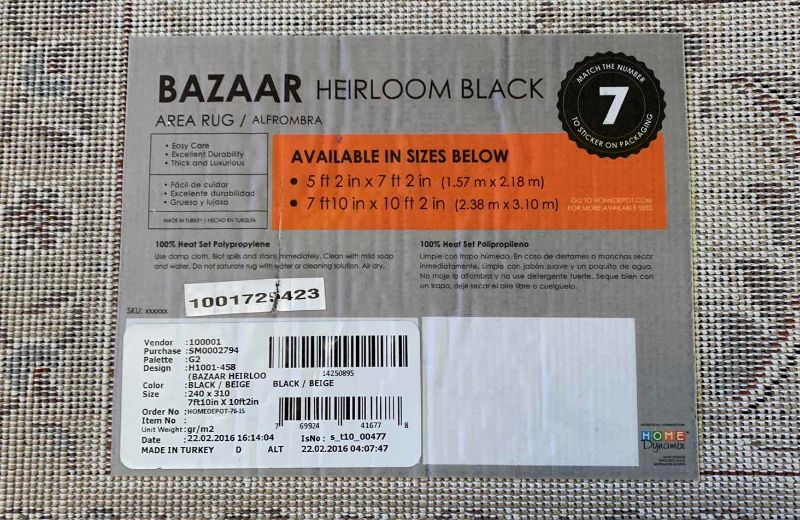 View 4 of “BAZAAR HEIRLOOM BLACK” 7’ 10” X 10’ 2” HOME DEPOT-76-15