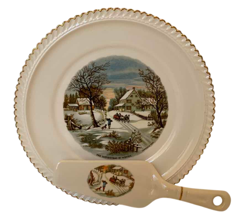 Photo 1 of HARKERWARE COLLECTIBLE CAKE PLATE & SERVER 10”D