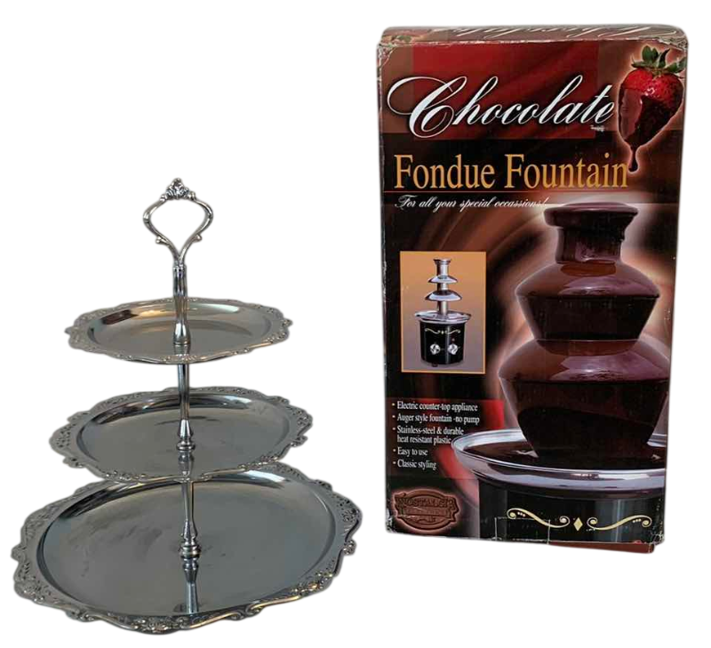 Photo 1 of CHOCOLATE FONDUE FOUNTAIN & 3-TIER SERVING DISH