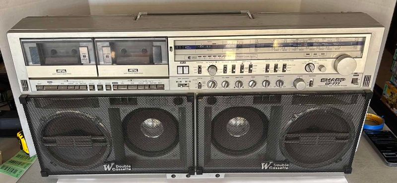 Photo 1 of 1980S VINTAGE SHARP GF-777 BOOMBOX "THE SEARCHER W"