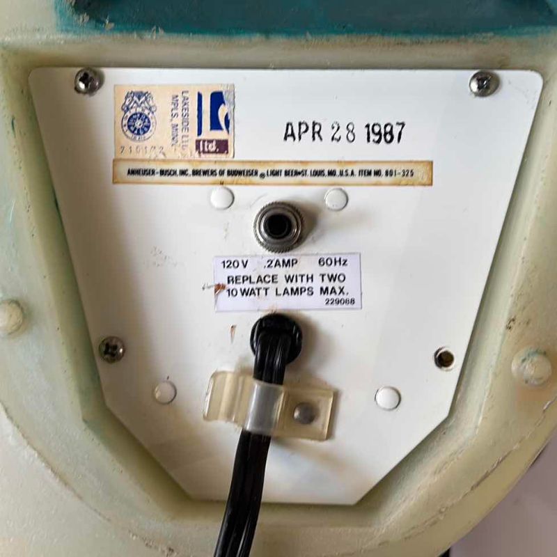 Photo 1 of 1987 VINTAGE SPUDS MACKENZIE BUD LIGHT MASCOT LAMP 15”H