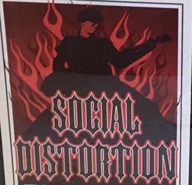 Photo 1 of SOCIAL DISTORTION HOUSE OF BLUES MIKE NESS FRAMED POSTER 23" X 18"