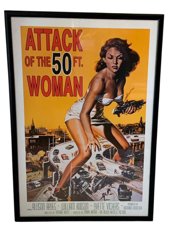 Photo 1 of ATTACK OF THE 50 FT WOMAN FRAMED POSTER 38X25