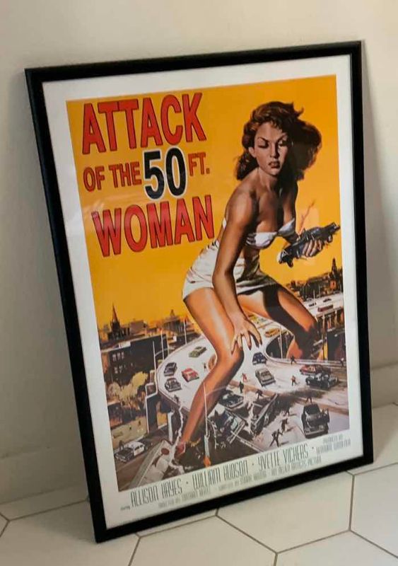 Photo 1 of ATTACK OF THE 50 FT WOMAN FRAMED POSTER 38X25