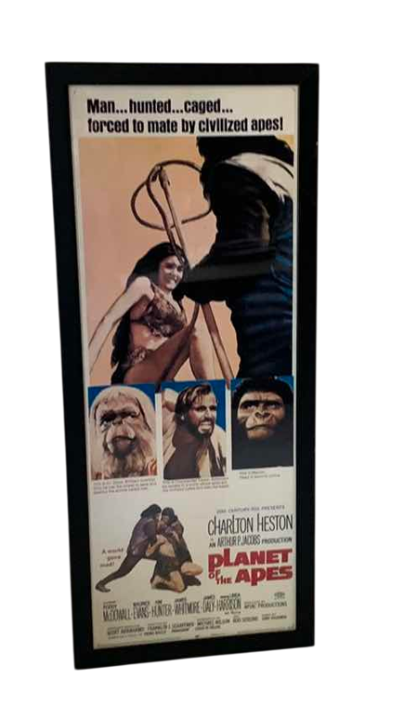 Photo 1 of PLANET OF THE APES FRAMED MOVIE POSTER 38 X 16