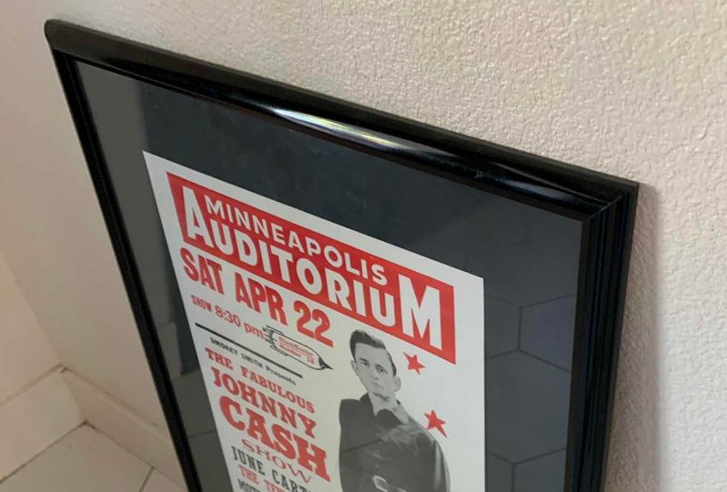 Photo 1 of "THE FABULOUS JOHNNY CASH SHOW" 1967 FRAMED CONCERT POSTER 29" X 21"
