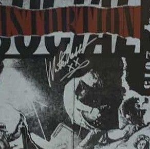 Photo 1 of SOCIAL DISTORTION CONCERT 2015 FRAMED POSTER SIGNED BY MIKE NESS LEAD SINGER 29" X 21"