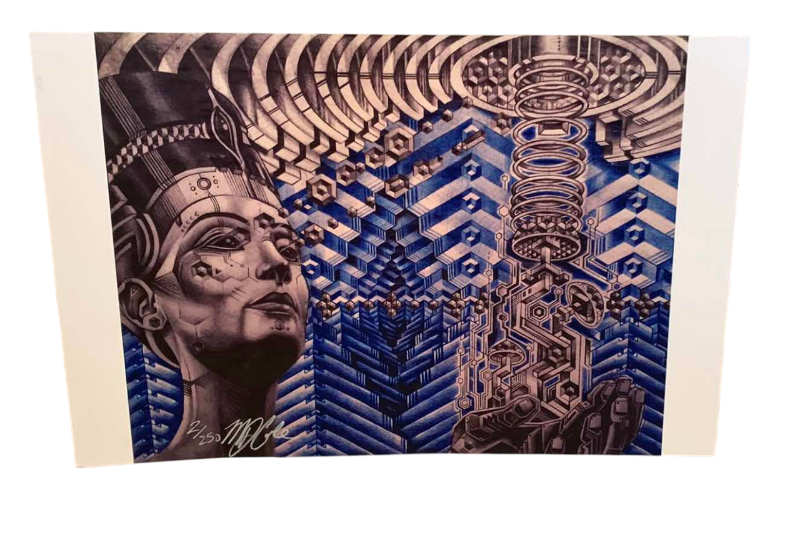 Photo 1 of "PSILOCYBE QUEEN"ARTWORK SIGNED BY ARTIST MIKE COLE AND NUMBERED 2/250 11" X 17"