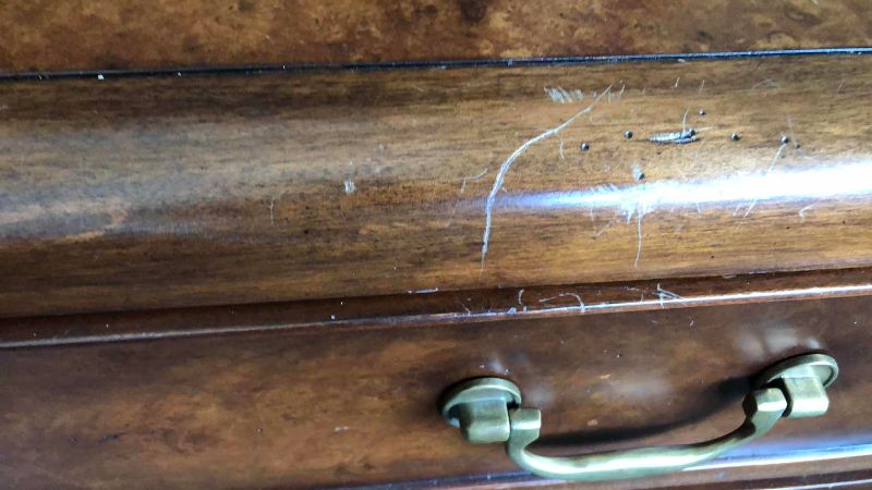 Photo 1 of THOMASVILLE ERNEST HEMINGWAY COLLECTION GEORGIAN STYLE 5 DRAWER BURR WALNET DRESSER 43” X 20 H 40”