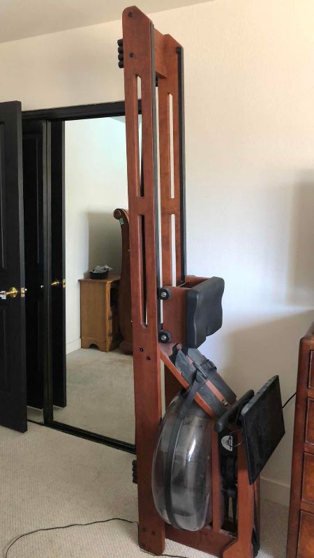 Photo 1 of ERGATTA WATER ROWER HAND CRAFTED CHERRY WOOD FRAME AND INTEGRATED TOUCHSCREEN FOR GAME BASED WORKOUTS