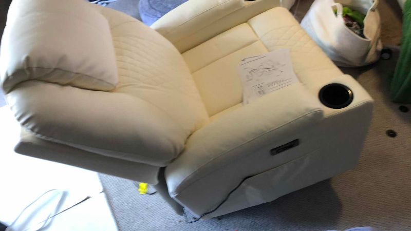 Photo 1 of AHMED POWER RECLINER WITH VIBRATION MASSAGE AND HEAT HOME THEATER RECLINER FAUX LEATHER