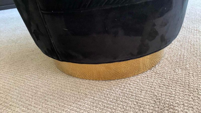 Photo 1 of TOV FURNITURE HANDMADE REMY BLACK VELVET 360 SWIVEL CHAIR