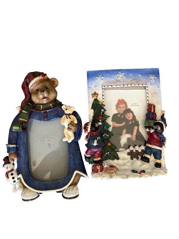 Photo 1 of CONTAINER OF CHRISTMAS ORNAMENTS, TRAIN, & FRAMES