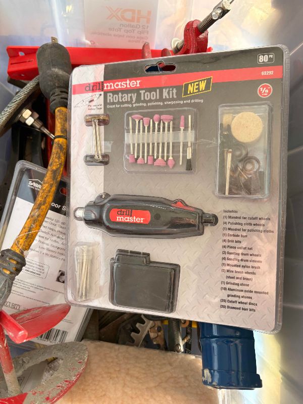 Photo 1 of CONTAINER OF TOOLS-PAINTING ROTARY TOOL KIT