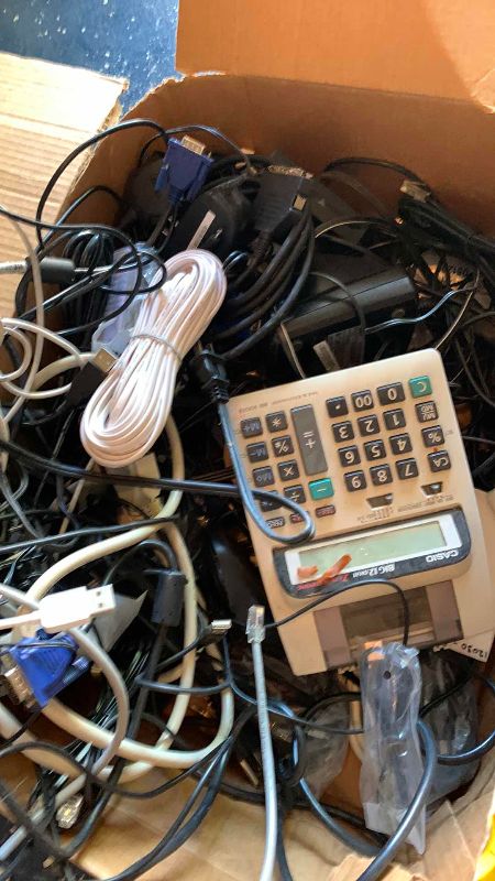 Photo 1 of BOXES OF ELECTRONICS CABLES