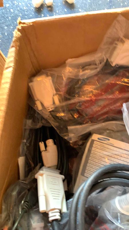 Photo 1 of BOXES OF ELECTRONICS CABLES