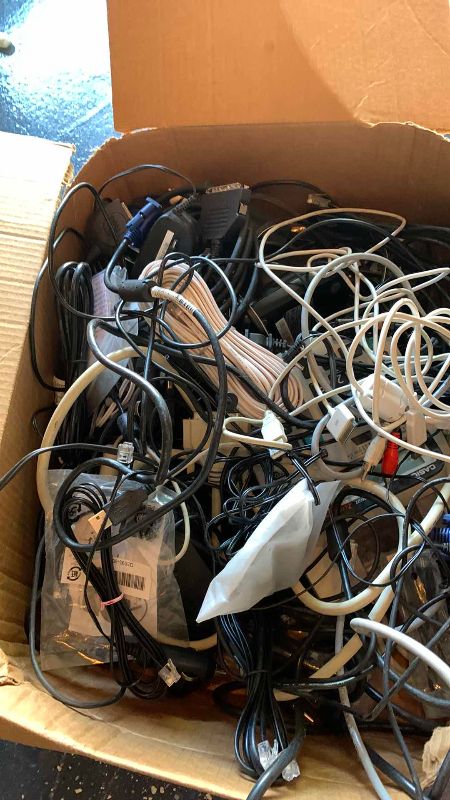 Photo 1 of BOXES OF ELECTRONICS CABLES