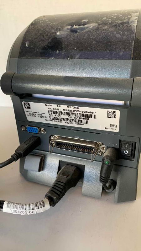 Photo 1 of ZEBRA PRINTER MODEL ZP505 WITH SUPPLIES