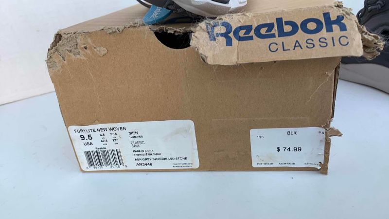 Photo 1 of MENS REEBOK RUNNING SHOES FURYLITE NEW WOVEN SIZE 9.5 WITH ORTHOPEDIC INSERTS