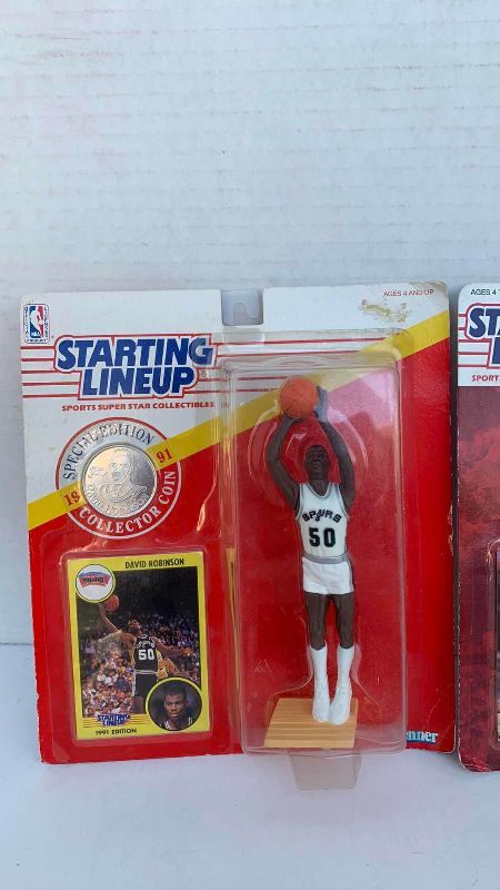 Photo 1 of NBA BASKETBALL STARTING LINEUP DAVID ROBINSON FIGURES 1991 AND 1994