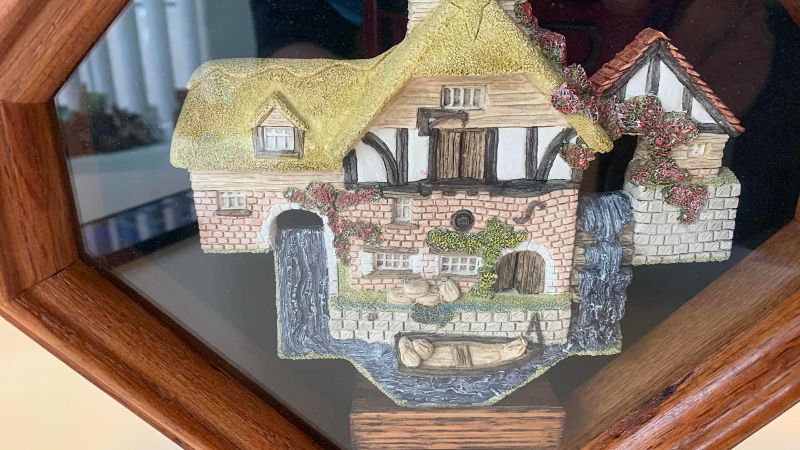 Photo 1 of PERSHORE, MILLS FRAMED SHADOWBOX HANDMADE DAVID WINTER 10"
