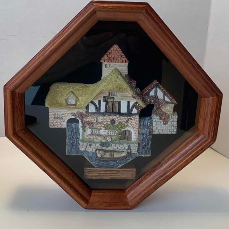 Photo 1 of PERSHORE, MILLS FRAMED SHADOWBOX HANDMADE DAVID WINTER 10"
