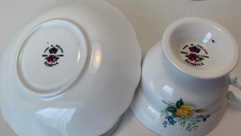 Photo 1 of ROSINA TEACUP SET MADE IN ENGLAND BONE CHINA