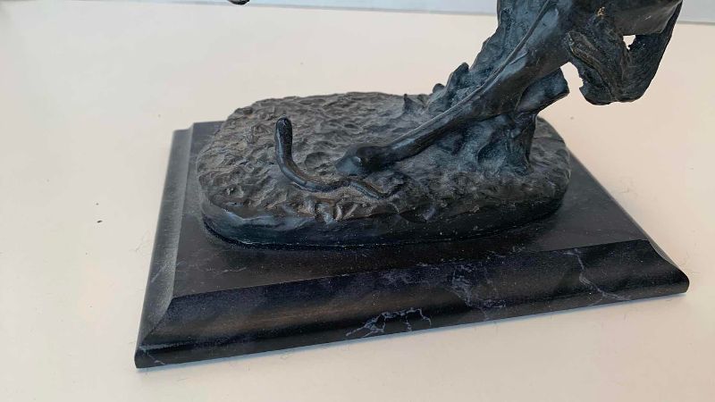 Photo 1 of $92 “THE RATTLESNAKE” FIGURE INSPIRED BY REMMINGTON WORK 9 1/2” LIMITED EDITION 9500