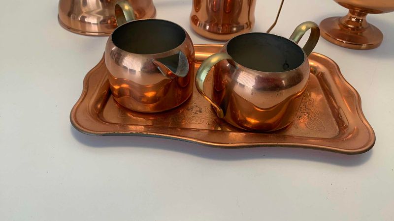 Photo 1 of COPPER TEA SET
