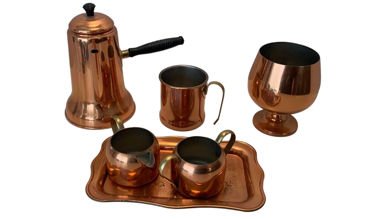 Photo 1 of COPPER TEA SET