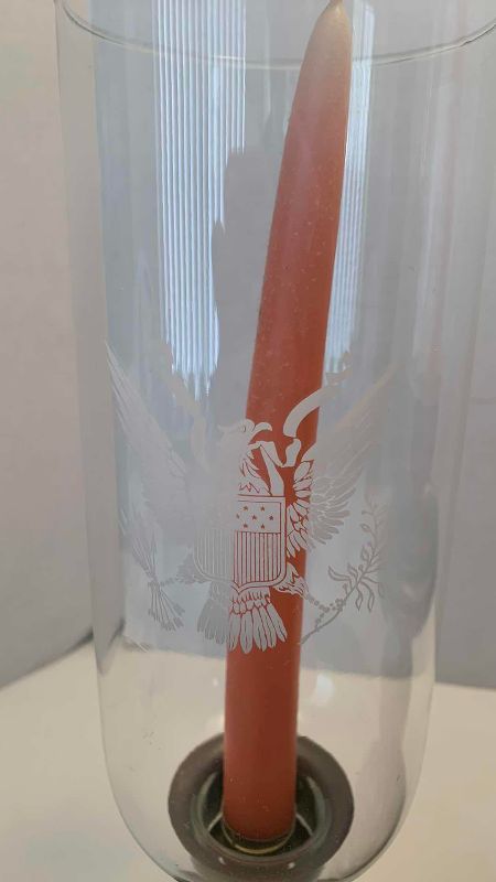 Photo 1 of THREE UNITED STATES FEDERAL EAGLE INSPIRED CANDLESTICK HOLDERS
