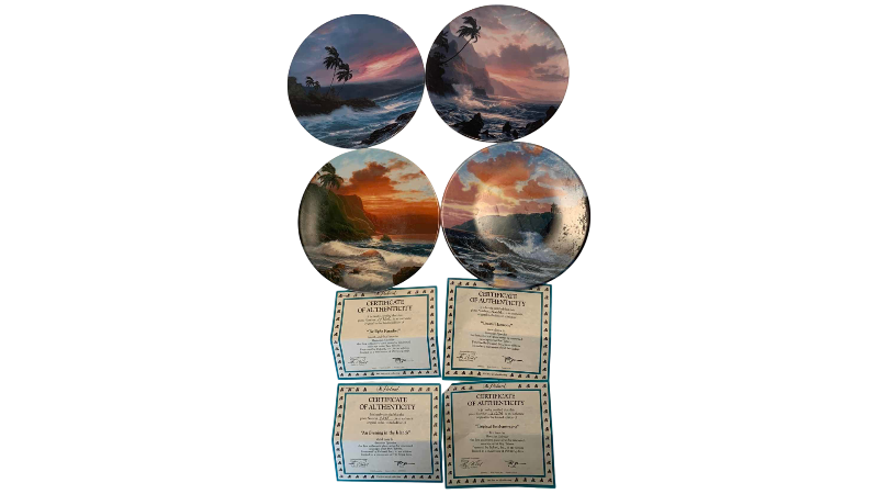 Photo 1 of FOUR PICKARD HAWAIIAN, SPLENDOR PLATES, “TWILIGHT PARADISE”, “COASTAL HARMONY” “AN EVENING IN THE ISLANDS”
AND “TROPICAL ENHANCEMENT”