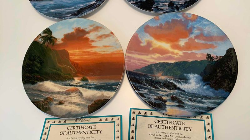Photo 1 of FOUR PICKARD HAWAIIAN, SPLENDOR PLATES, “TWILIGHT PARADISE”, “COASTAL HARMONY” “AN EVENING IN THE ISLANDS”
AND “TROPICAL ENHANCEMENT”