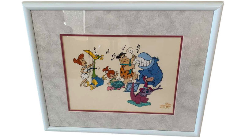 Photo 1 of AND BARBARA FLINTSTONES ORIGINAL SERIGRAPH CELL LIMITED EDITION “BED ROCK ‘N’ ROLL” 21” X 17”