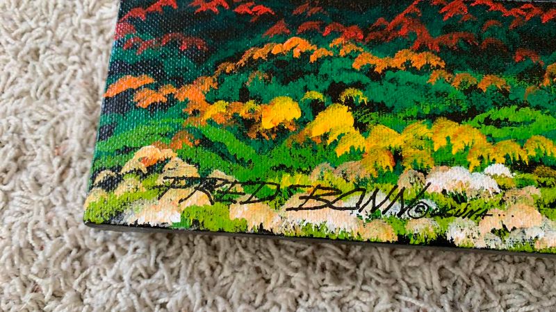 View 4 of FRED BOND TRAIN PAINTING 12” X 40”