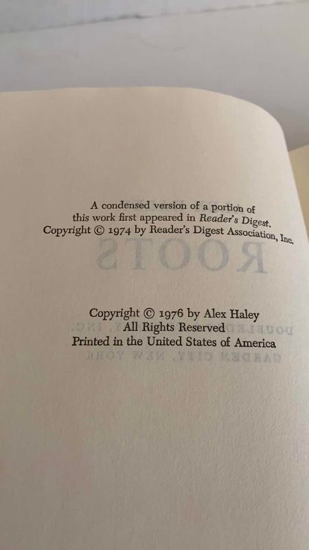 Photo 1 of ROOTS  BY ALEX HALEY FIRST EDITION