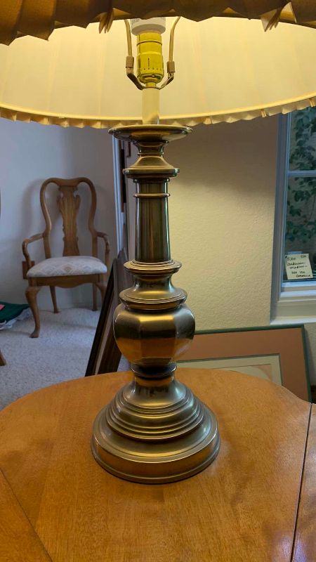 Photo 1 of VINTAGE STIFLE, SOLID, BRASS TABLE LAMP 36”
