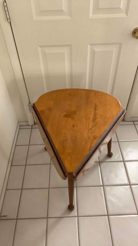 Photo 1 of MAPLE DROP LEAF END TABLE 28” X 23”